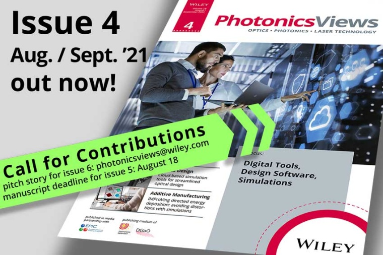 PhotonicsViews issue 4/2021 is out (Source: WIN)