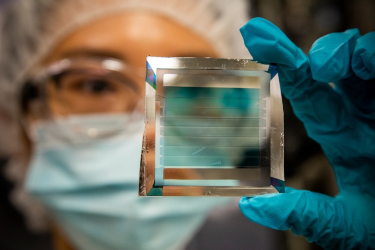 Prototype of a 20 % transparency, 30-year solar cell module. The longevity of...