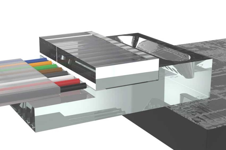 OptoCplrLT with fiber assembly, coupling to SiPh grating couplers (Source:...