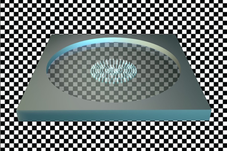 Illustration of a holey metalens. (Source: Capasso Lab, Harvard SEAS)