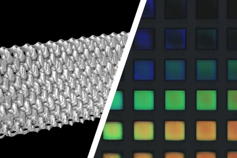 Electron microscopic reconstruction of a 3D nanostructure printed with...
