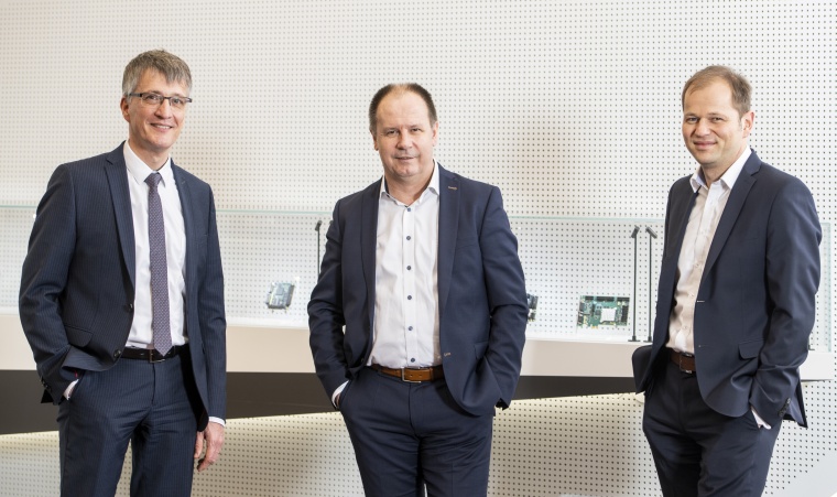 The new Scanlab management (from left): Managing Director Finance Dirk Thomas,...