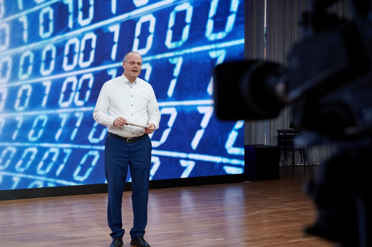 Olaf Munkelt, Managing Director of MVTec, at the virtual Innovation Day 2021....