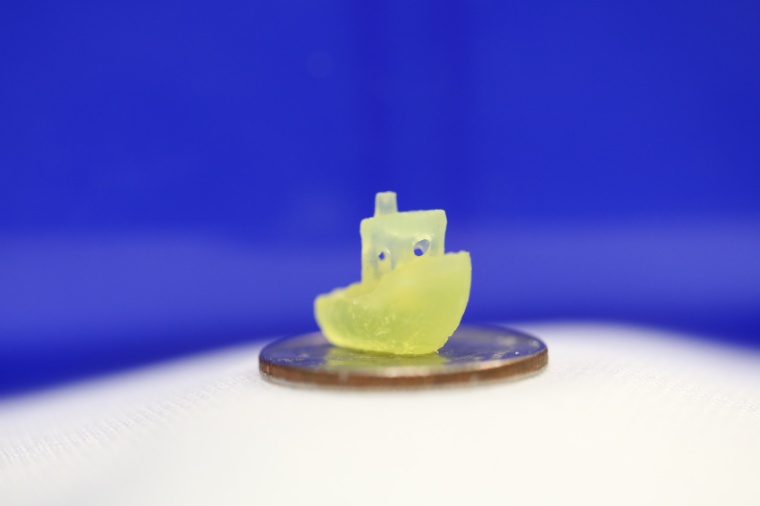 A boat figurine produced by a new 3D printing process that makes it possible to...