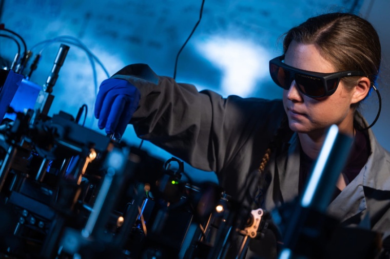 Rice University student Catherine Arndt helped create a solid-state metalens...