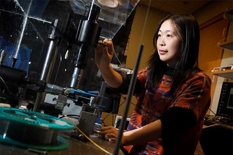 Lan Yang’s micro/nano photonics lab (Source: WUStL)