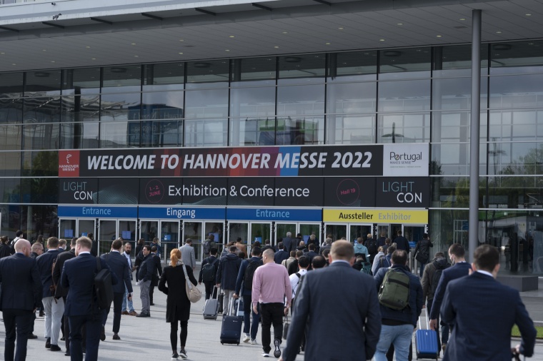 The entrance area of ​​the Hannover Messe. Image: Deutsche Messe AG