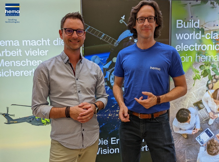 Managing director Oliver Helzle (right), who was in charge of sales on an...