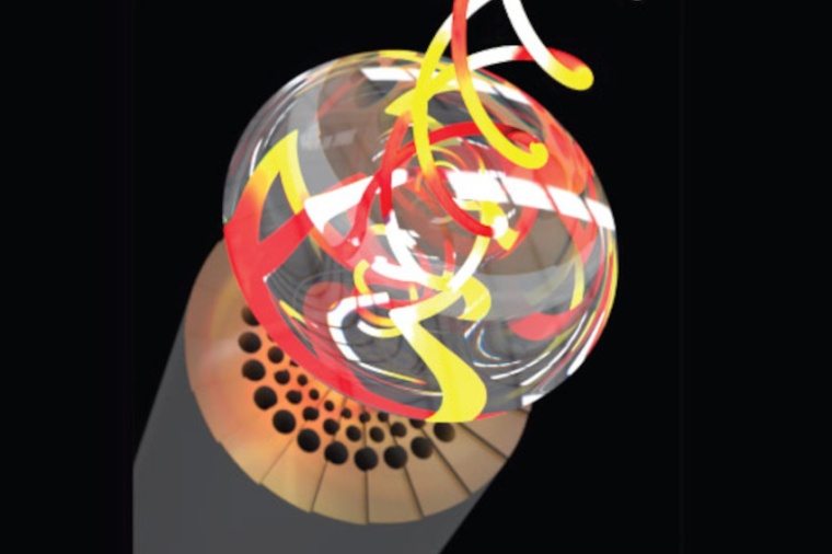 Illustration of a custom-engineered optical fiber to generate Bessel beams,...