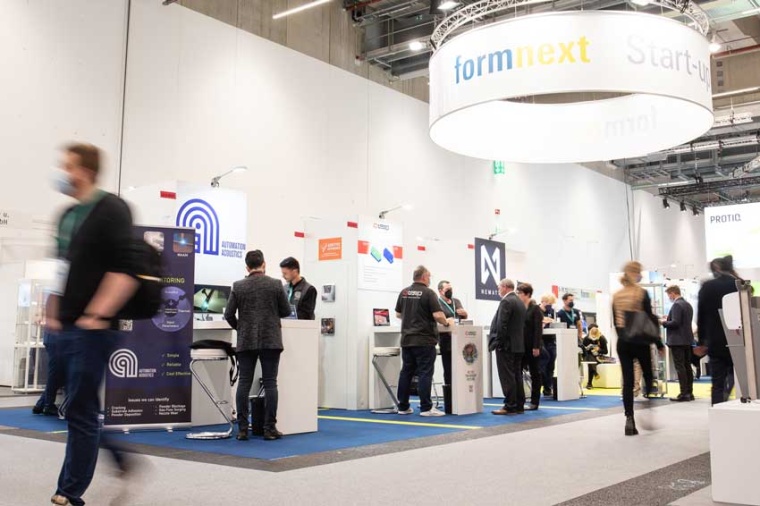 Formnext start-up area (Source: Mesago / Mathias Kutt)