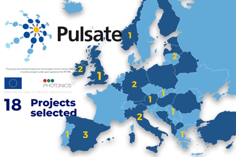 Geographic distribution of the projects selected by Pulsate (Source: EPIC)