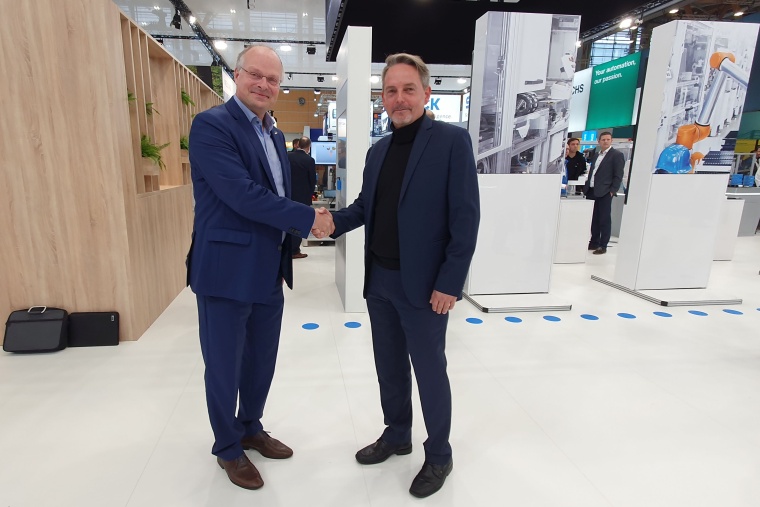 Dr. Olaf Munkelt, managing director of MVTec Software, and Dr. Martin Schenk,...