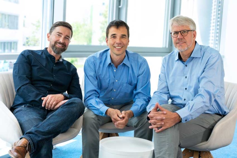 Toptica Projects management board: Armin Zach (left), Frank Lison (middle), and...