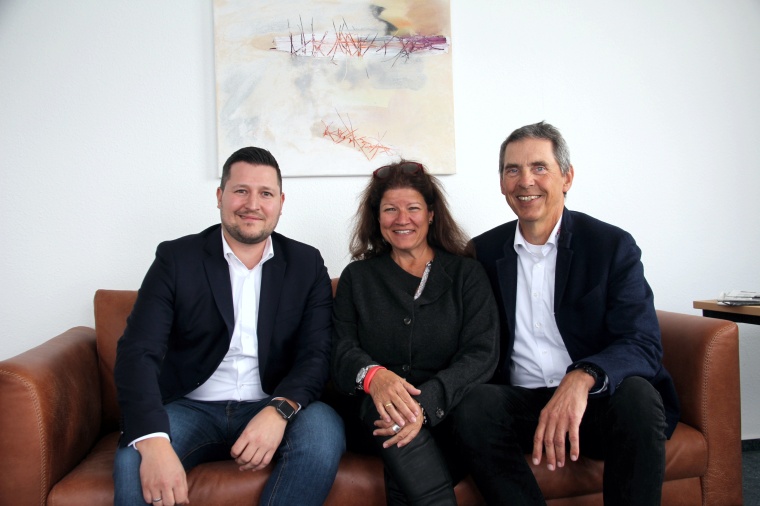 The new management of Michael Koch GmbH: Fabian Hofmann, Christine Lieber-Koch...