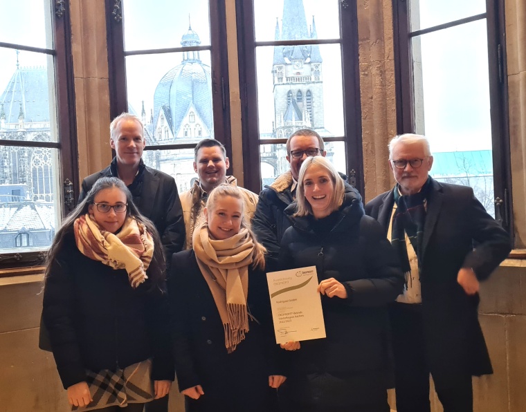 Rodriguez employees are proud of their completion of the Ecoprofit programme....