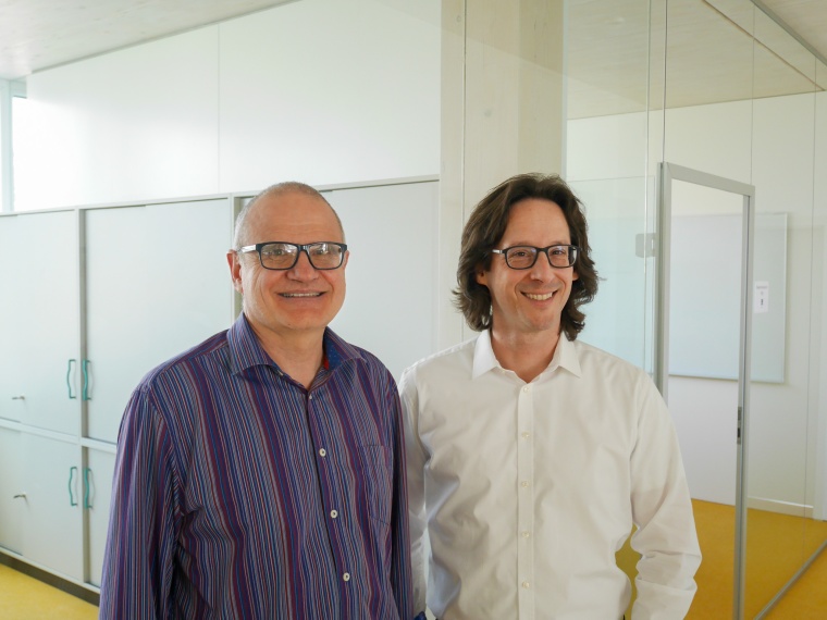 Tony Albrecht (left) is the new head of development at Hema Electronic in...