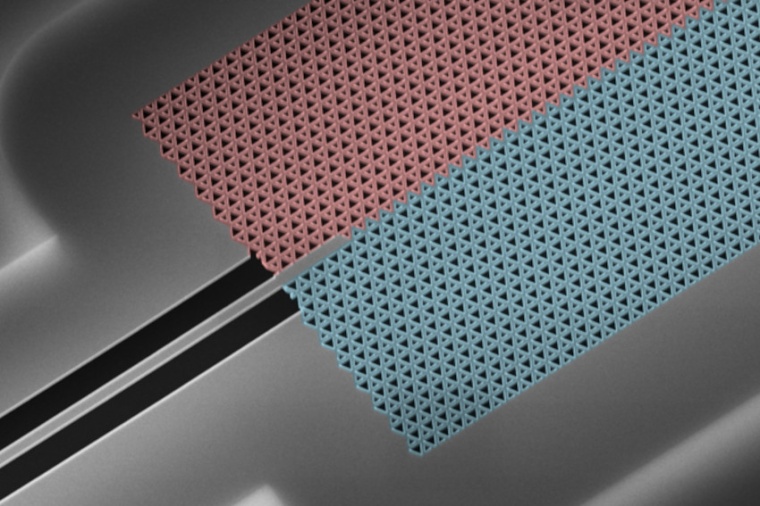 A scanning electron microscope image of a photonic waveguide. (Source: C. A....