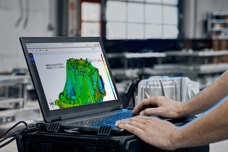 Measurement data can be analyzed with the Zeiss software and the results...