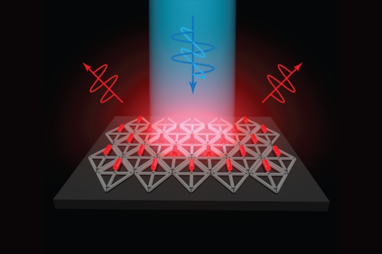 Illustration of DNA origami scaffold to create precisely structured arrays of...