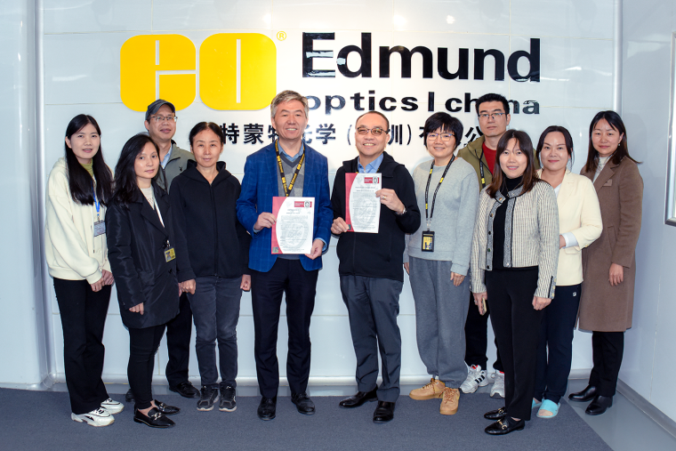 Edmund Optics production in Shenzen, China, has received ISO 14064-1...
