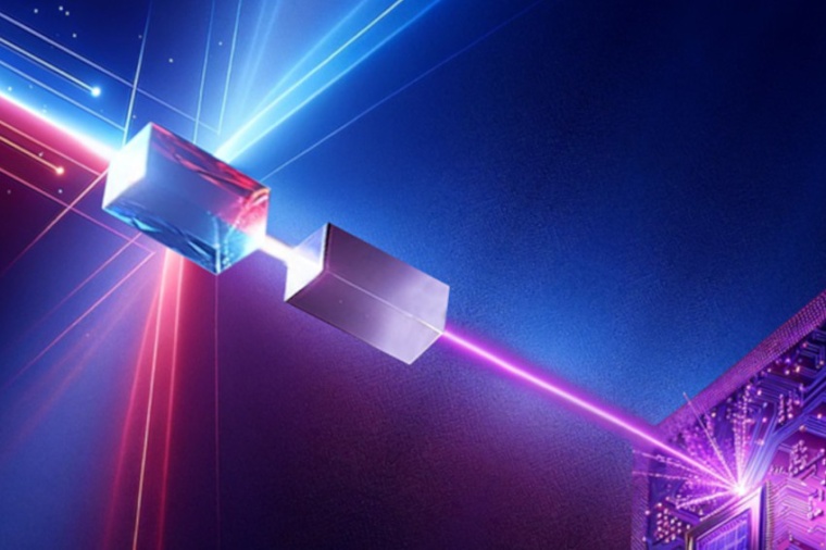 Illustration of a 193-nanometer DUV laser generated by cascaded LBO crystals....