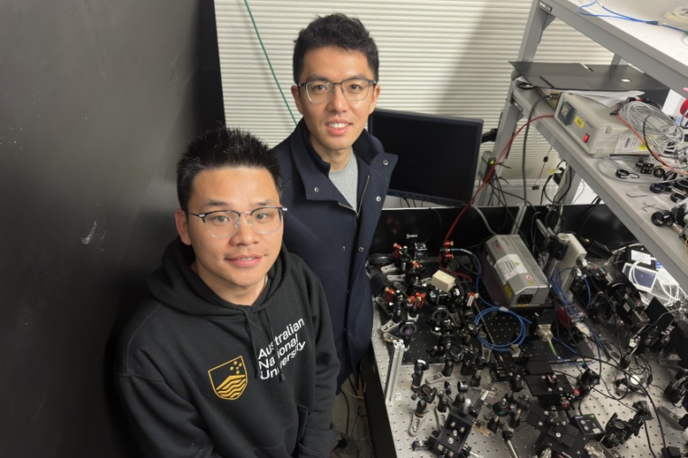 Jihua Zhang and Jinyong Ma use metasurfaces for quantum photonics. (Source:...