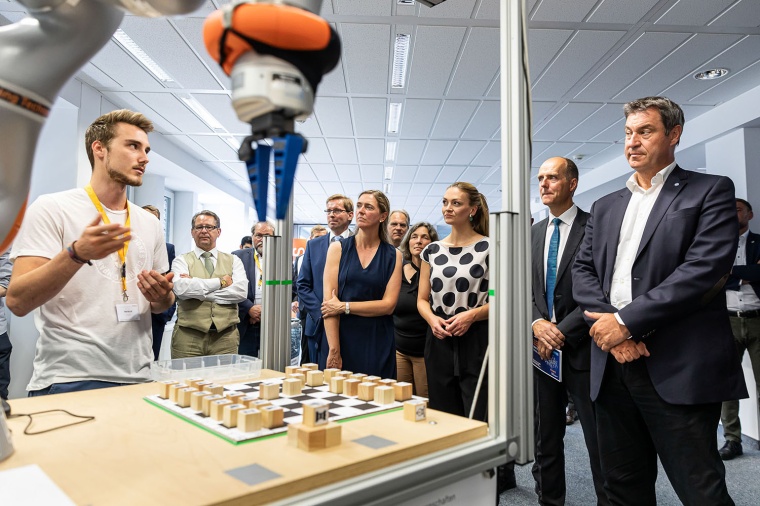 Bavarian Prime Minister Markus Söder got a first-hand look at the training of...