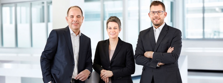 The management of Balluff: Frank Nonnenmann, Katrin Stegmaier-Hermle, Florian...