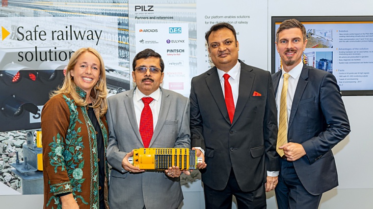 From left to right: Susanne Kunschert, managing partner of Pilz GmbH & Co. KG,...