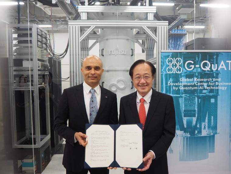 Masu Kazuya (right), Director of G-QuAT, and Vivek Mahajan (left), CTO and...